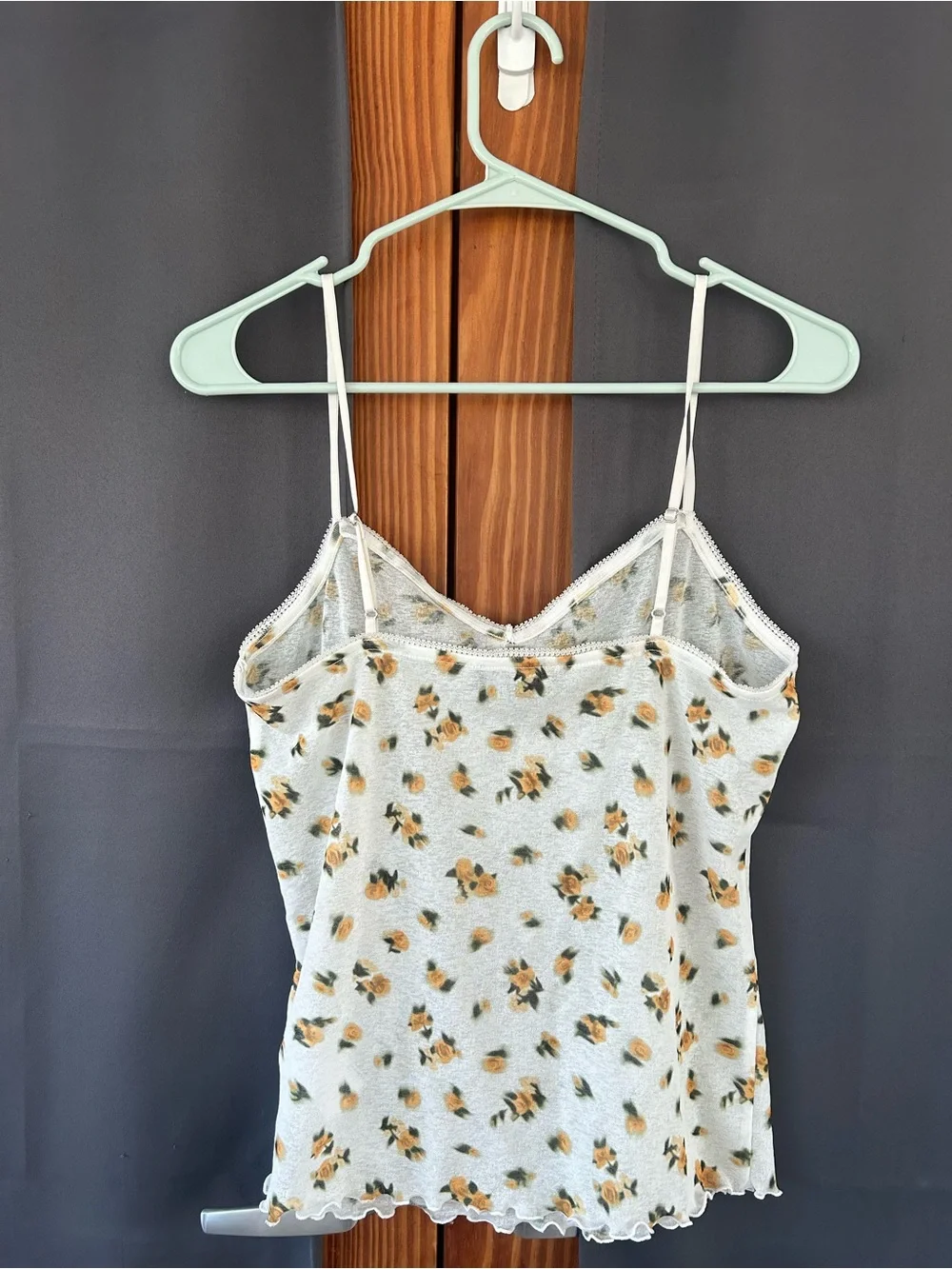 J. Crew Sheer Cami Floral Top Size Large